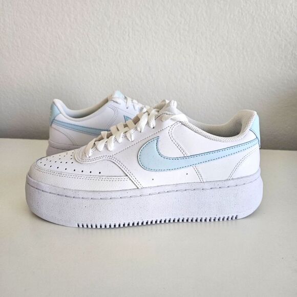 Nike Shoes - NEW Nike | Court Vision Alta In Glacier Blue White Sneakers, Womens 10
